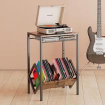 Suporte para TocaDiscos de 2 Níveis, com Armazenamento de Vinil, Mesa de TocaDiscos, Mesa com Espaço para Discos, Armário de Exibição de Discos Suporte para TocaDiscos de 2 Níveis, com Armazenamento de Vinil, Mesa de TocaDiscos, Mesa com Espaço para Discos, Armário de Exibição de Discos