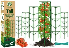 Suporte para tomate Halatool 183 cm, resistente, kit com 6 unidades, ajustável