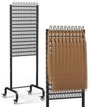 Suporte para trança de cabelo Tigerden 150 pinos com rodas Black Metal