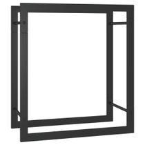 Suporte para troncos de lenha vidaXL Black Steel Durable