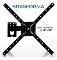Suporte Para Tv 10 A 56 Polegadas Articulado Brasforma Preto Suporte Para Tv 10 A 56 Polegadas Articulado Brasforma Preto