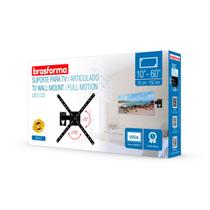 Suporte para TV Articulado Universal 10 à 60 30Kg Alta resistência Aço Carbono BRA3.0 Brasforma