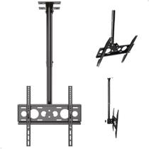 Suporte Para Tv De Teto Ou Parede 26 A 70 Preto Giro 360 Inclinação Com Organizador De Cabos
