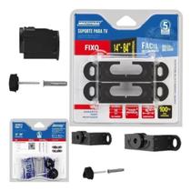 Suporte Para Tv Fixo Plug 14 84 Até 100 Kgs Cor Preto Multivisão