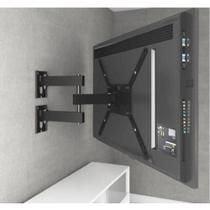 Suporte para TV OEM Tri Articulado para LCD LED QLED OLED PLASMA 10 a 56 VESA 50x50 a 300x300 Preto Suporte para TV OEM Tri Articulado para LCD LED QLED OLED PLASMA 10 a 56 VESA 50x50 a 300x300 Preto