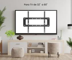 Suporte para TV Smart LG, Samsung, Philips, TLC, AOC de 32" 40" 42" 50" 55" 65" 75" 80" Polegadas Fixo Parede Painel