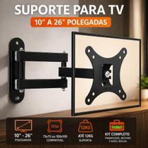 Suporte Para TV Universal 10 a 26 Polegadas Lehmox LEY-1522C Articulado