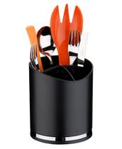 Suporte para Utensílios Talheres Preto plastico aço carbono - Future