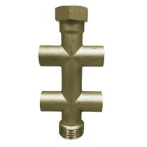 Suporte para válvula 1" com 4 saídas de 1/2" F