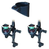 Suporte Para Vara Com Molinete Pesca Prender Parede Kit 2pç