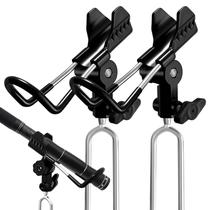 Suporte para vara de pesca e-jades em alumínio ajustável em 360, pacote com 2 unidades