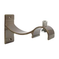 Suporte Para Varão Wave Alumínio Perfil Invertido 19mm Tabaco