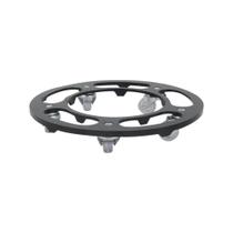 Suporte Para Vaso 35cm em Alumínio com 5 Rodas Silicone em Gel Até 170kg