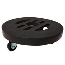 Suporte Para Vaso de Planta com Rodinhas Preta 24cm Suporte Para Vaso de Planta com Rodinhas Preta 24cm