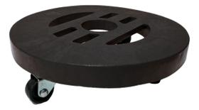 Suporte Para Vaso de Planta com Rodinhas Preta 30cm