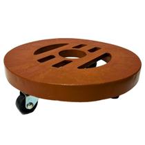 Suporte Para Vaso de Planta com Rodinhas Preta 30cm