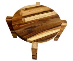 Suporte Para Vaso De Planta Desmontável Madeira Teca 19cm largura. Suporte Para Vaso De Planta Desmontável Madeira Teca 19cm largura.