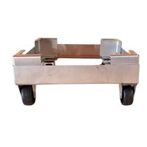 Suporte para Vaso de Planta em Inox Reforçado com Rodinhas Design Moderno, Durável e Prático para Decoração de Ambientes Internos e Externos.