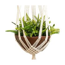 Suporte Para Vaso De Plantas Macramê Bege Cru Cactus Suporte Para Vaso De Plantas Macramê Bege Cru Cactus