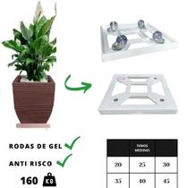 Suporte Para Vaso Em Alumínio Fundido Quadrado 25 Cm Light Suporte Para Vaso Em Alumínio Fundido Quadrado 25 Cm Light