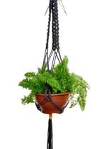 Suporte para vasos em macramê EPÓE na cor preta