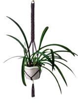 Suporte para vasos em macramê KIÁNINDÉ na cor preta