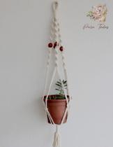 Suporte para vasos Macrame