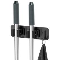 Suporte para Vassoura ou Utensílios 2 Ganchos Aço Inox Black Suporte para Vassoura ou Utensílios 2 Ganchos Aço Inox Black