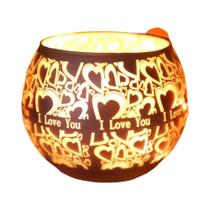 Suporte Para Vela De Chá Em Vidro Colorido Com Efeito Mercúrio, Copo Para Vela Votiva Noite