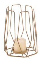 Suporte Para Vela Dourada - Lanterna Flame Schmitt