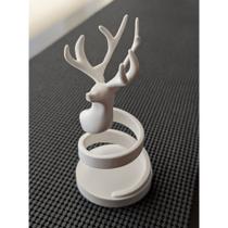 Suporte para Vela Espiral Alce - Candelabro Rústico e Moderno para Mesa de Jantar, Varanda e Ambientes - Branco