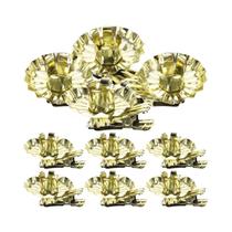 Suporte Para Velas De Natal Em Forma De Dovetail Dourado, 10 Peças, Decoração De Árvore Em Metal Com Suporte Para Velas De Natal Em Forma De Dovetail Dourado, 10 Peças, Decoração De Árvore Em Metal Com