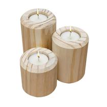 Suporte Para Velas Rechaud Madeira Natural Decorativo Suporte Para Velas Rechaud Madeira Natural Decorativo