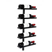 Suporte para Vinho de Parede Adega Suspensa Preta De Embutir Moderna Estilo Industrial 5 garrafas Suporte para Vinho de Parede Adega Suspensa Preta De Embutir Moderna Estilo Industrial 5 garrafas