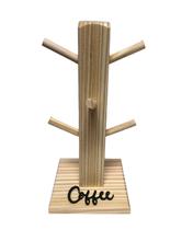 Suporte para Xicaras em madeira pinus com aplique Coffee acrílico