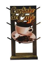 Suporte Para Xicaras Pires E Canecas Madeira Rustica - Cantinho Do Café - AS Artesanato