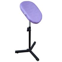 Suporte Parapé Tripé Pedicure articulado Desmontável Almofada Estofada Lilás For ty Store