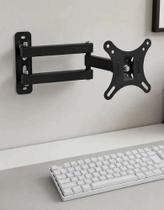 Suporte Parede Articulado Tv Monitor 10 A 26 Polegadas Giro 180 Aço Led Lcd Até 10kg Vesa 100x100 Tri-articulado Preto Suporte Parede Articulado Tv Monitor 10 A 26 Polegadas Giro 180 Aço Led Lcd Até 10kg Vesa 100x100 Tri-articulado Preto
