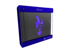Suporte Parede Iluminado Shield Ps4 FAT Azul - Azul - God Of War (face)