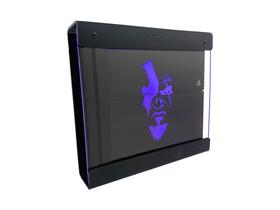 Suporte Parede Iluminado Shield Ps4 PRO - Preto - Azul - God Of War (face)