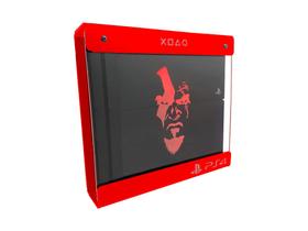 Suporte Parede Iluminado Shield Ps4 PRO - Vermelho - Vermelho - God Of War (face)