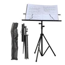 Suporte Partitura Dobrável Tripé Bolsa Pasta Livro Reforçada Suporte Partitura Dobrável Tripé Bolsa Pasta Livro Reforçada