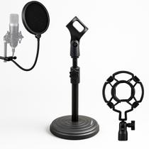 Suporte Pedestal Mesa P/ Microfone+ Shock Mount Aranha + Pop Suporte Pedestal Mesa P/ Microfone+ Shock Mount Aranha + Pop