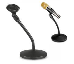 Suporte Pedestal Mesa Para Microfone Base Redonda Gooseneck Suporte Pedestal Mesa Para Microfone Base Redonda Gooseneck