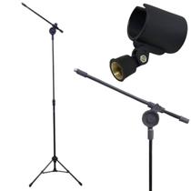 Suporte Pedestal Para Microfone Girafa Reforçado com Cachimbo Suporte Pedestal Para Microfone Girafa Reforçado com Cachimbo