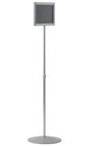 Suporte Pedestal para Placas Displays2go Telescópico 11x8,5 Prata Suporte Pedestal para Placas Displays2go Telescópico 11x8,5 Prata
