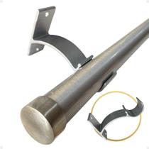 Suporte Perfil Parede Varão Comum Ilhós 28mm Cortina Argola Instalação