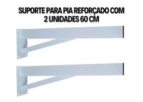 Suporte pia mão francesa grapa parafusar super reforçado 60cm 2 Un Granito- Branca Suporte pia mão francesa grapa parafusar super reforçado 60cm 2 Un Granito- Branca