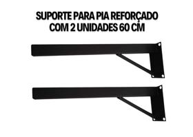 Suporte pia mão francesa grapa parafusar super reforçado 60cm 2 Un Granito- Preta Suporte pia mão francesa grapa parafusar super reforçado 60cm 2 Un Granito- Preta