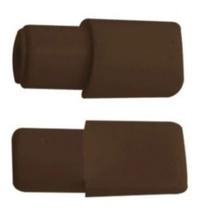 Suporte Pino Meia Cana Plástico 100 Peças Marrom